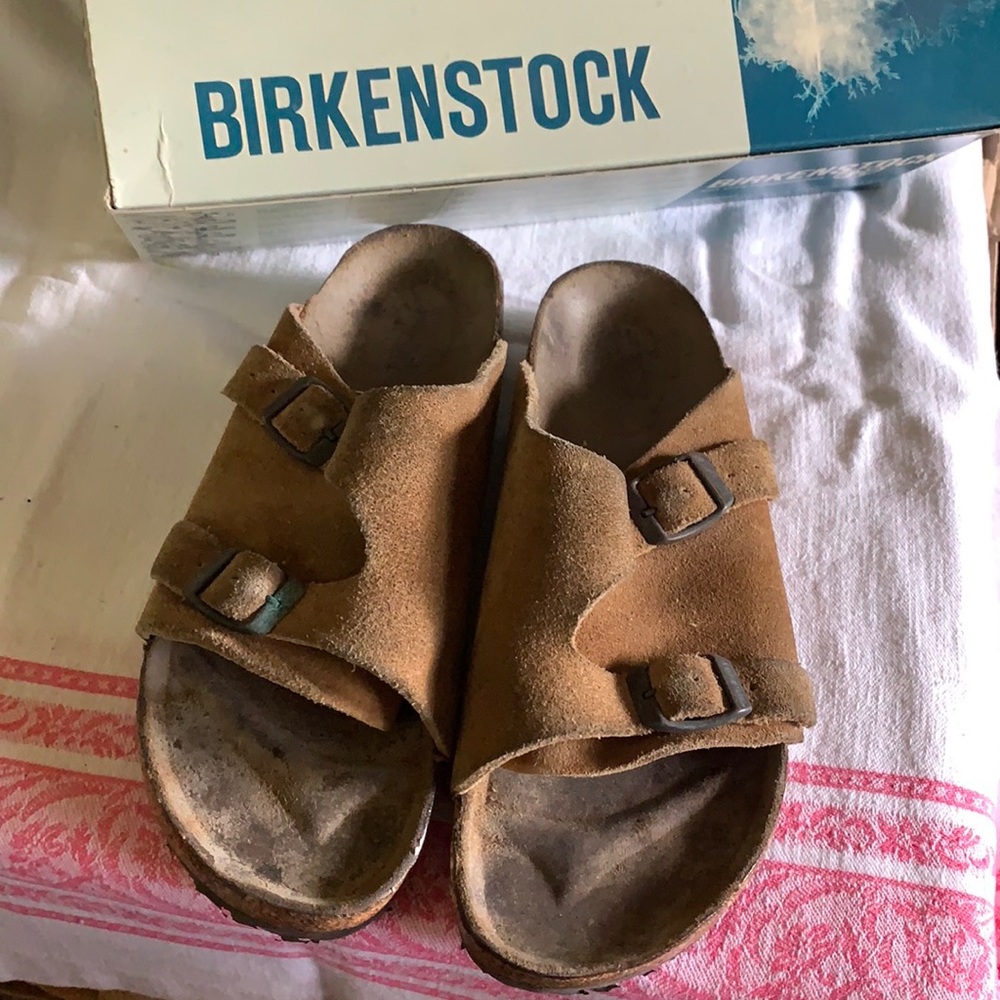 Vintage Birkenstock Zürich Suede Sandals 38
